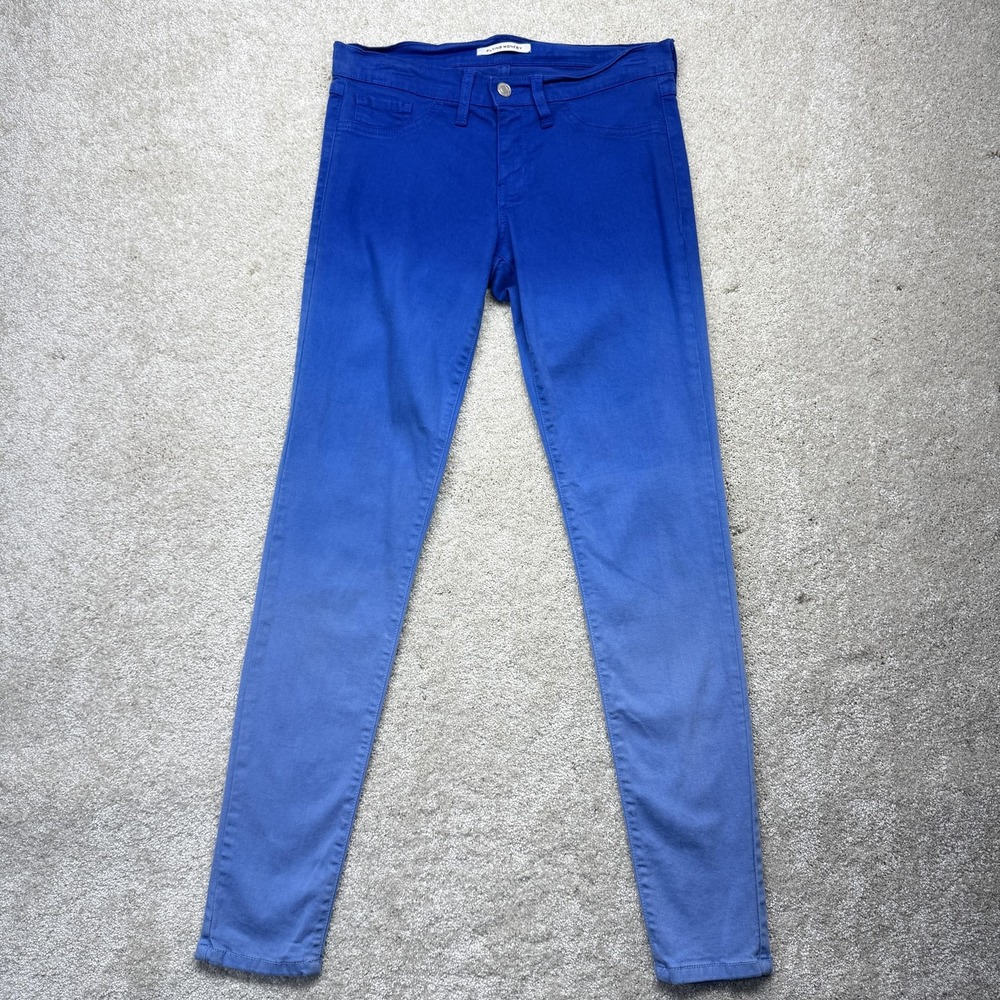 Flying Monkey Jeans Womens 29x29.5 Blue Ombre Skinny Stretch Mid Rise Denim USA